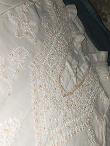 White Embroidered Kurti