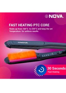 Nova NHS-900 Hair Straightener {BLACK/PINK}