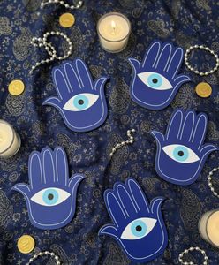 Evil Eye Hamsa Hand Decor set of 2