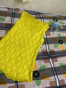 Yellow Lace Top