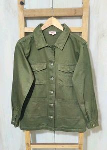 Boho Embroidered Olive Jacket size-38-40