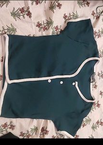 Zara Crop Button Ribbed Top