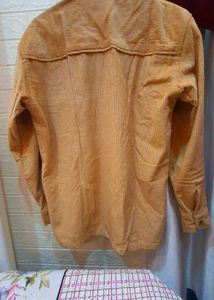 Corduroy Button-Up Beige Shirt