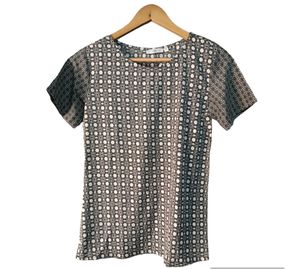 Blck&White Pattern Short Sleeve Top🥳OFFER