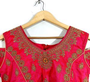 Blouse- Rose Pink &amp; Gold (Women)