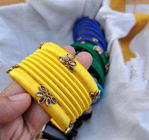 Handcrafted Silk Thread Bangles Set