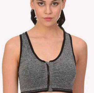 Zip-Front Sports Bra Combo Of 3