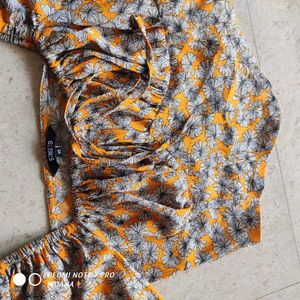 Floral Print Crop Top