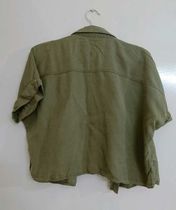Zara Olive Safari Ready Crop Top🤠