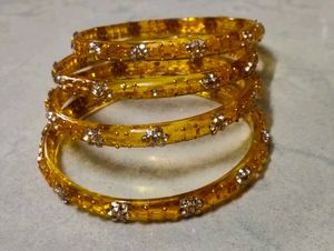 Golden Bangles - Set of 4