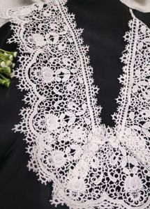 Chic Black Dress w/ Lace Collar