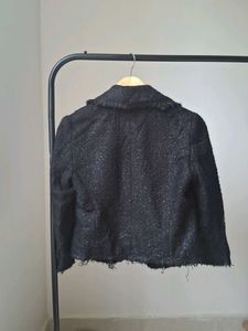 ZARA Chic Black Tweed Jacket