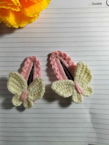Crocheted Hair Clips