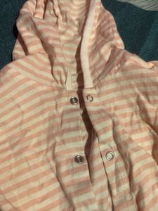Striped Baby Hooded Shirt