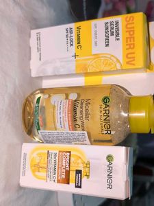 Garnier Micellar Water , Sunscreen And Serum
