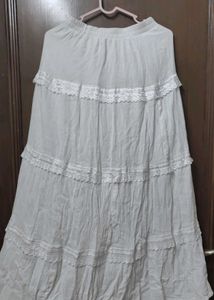 White Tiered Skirt