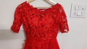 Beautiful Red Long Tail Gown