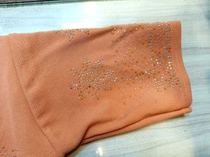 Embroidered Orange Blouse