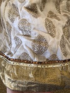 Off White Gold Printed Kurta