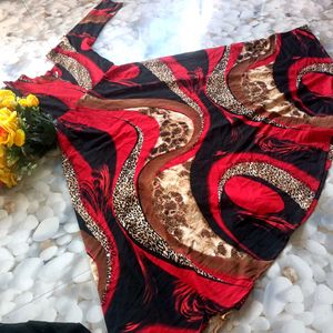 Digital Print Floral Gown