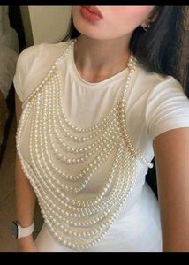 Pearl Body Chain Top
