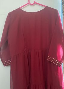 Asil Maroon Ethnic Gown with full Inner – Size 3XL