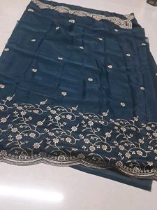 Elegant Navy Blue Saree