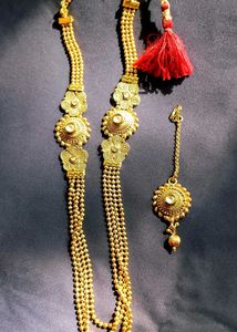 Elegant Gold-Tone Indian Jewelry Set