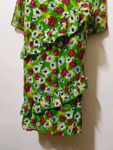 Floral Green Dress