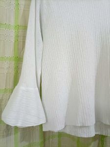 White Bell Sleeve Top