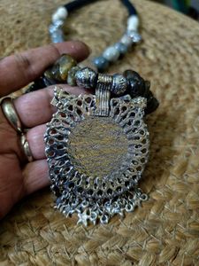 Original Vintage Afghani Labrodite Neckpiece