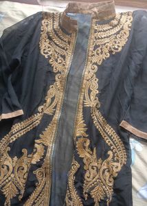 Embroidered Black Sheer Jacket