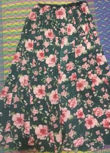 Floral Print Gher Plazo