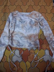 Tie Dye Long Sleeve Crop Top