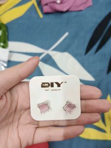 Pink Stud Earring