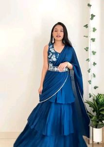 beautiful lehenga saree😍💗