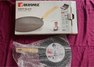Bergner Earth Black Non Stick 26cm Concave Tawa