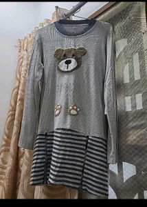 Cute Bear Graphic Top