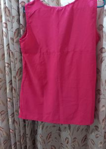 Rose Pink Colour Peplum Top