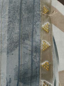 Elegant Blue Patterned Saree