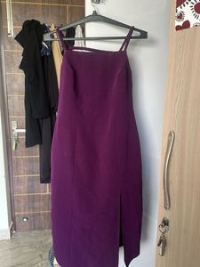 Elegant Purple Midi Dress