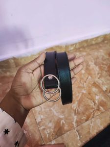 Black Double Ring Belt