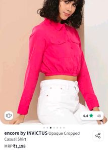 Pink Cropped Shirt