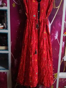 Red Printed Dress