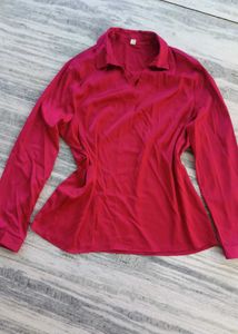Stylish Pink Top,dark red