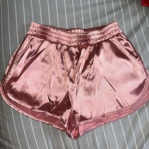 Pinteresty Satin Pink Shorts(H&M)
