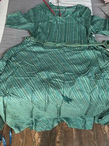Green Striped Dress Akkriti