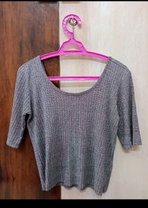 Grey Crop Top