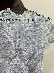 Sky blue Lace Mini Dress