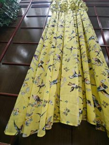 Yellow Bird Print Maxi Dress